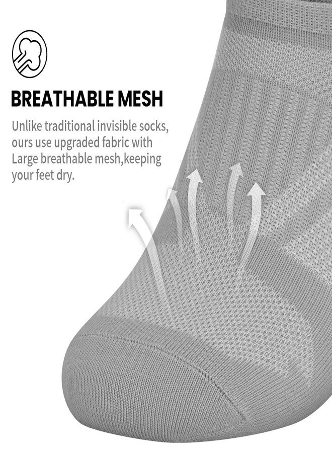 wernies No Show Socks for Women - 8 Pairs Low Cut Invisible Casual Short Ankle Socks for women Black/White/Gray 5-8 - Image 3